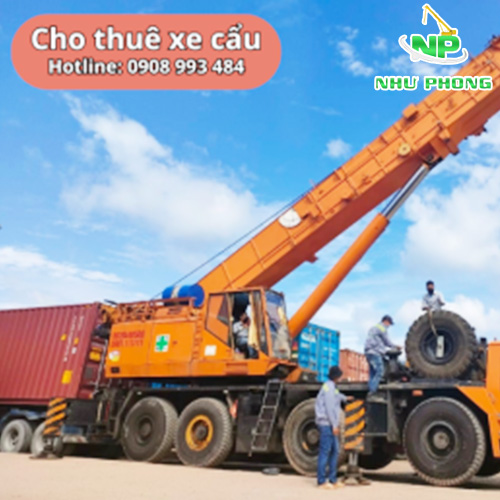 Cho thuê xe cẩu tại cụm KCN Phú Chánh giá rẻ